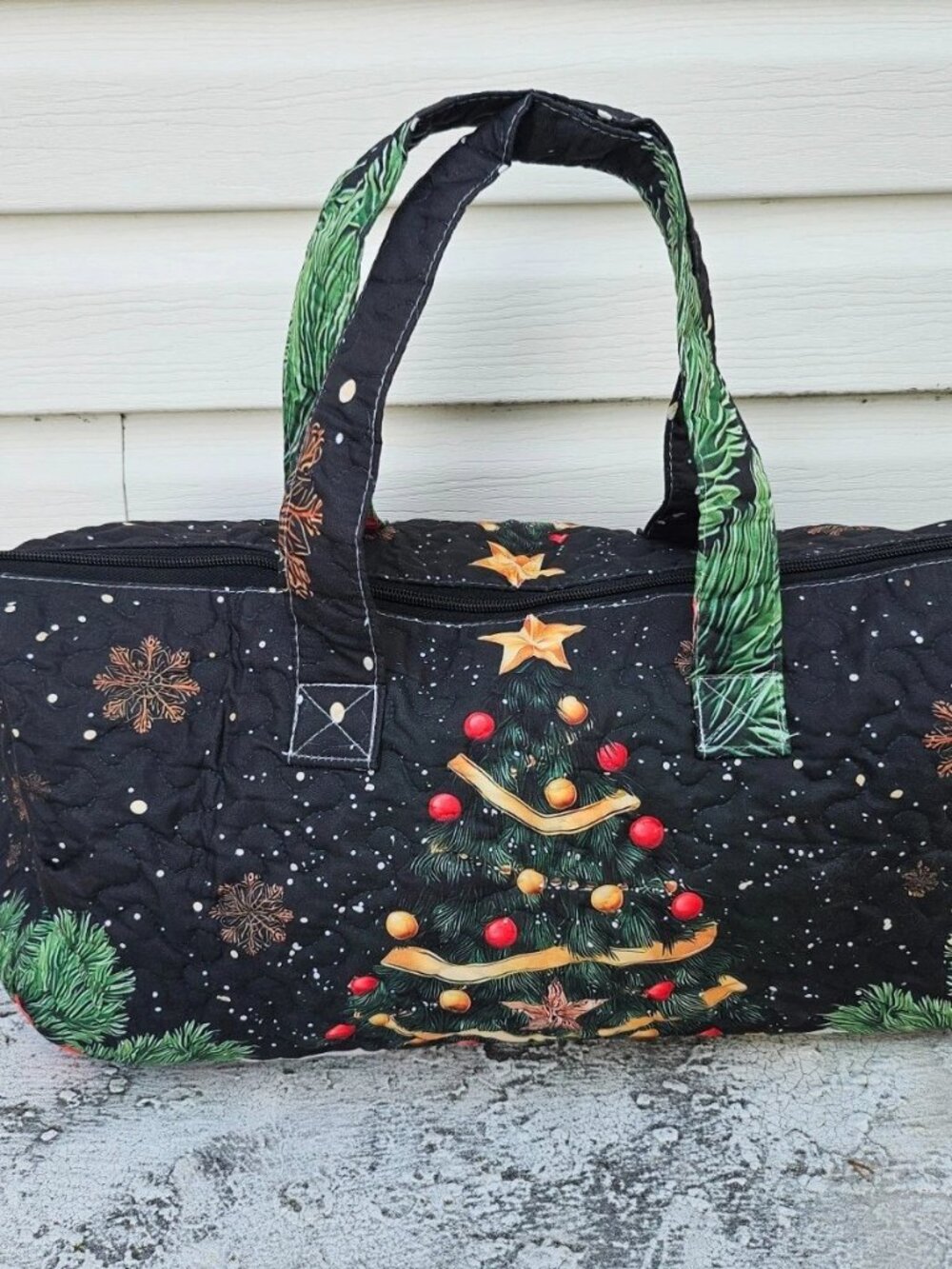 Christmas Duffle Bag Fabric Printed Multi Color Travel Bag Gym Bag Unbranded